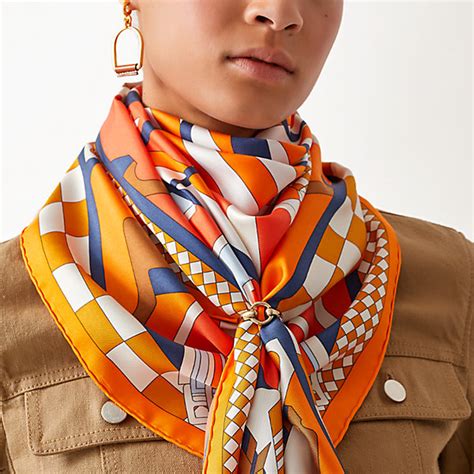 hermes scarf tying guide|Hermes scarf as a top.